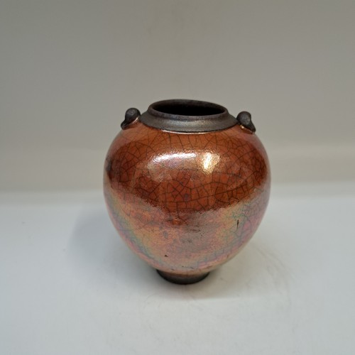 BS-062 Vessel, Small Pot - Ferric Glaze 4.5x4 $50 at Hunter Wolff Gallery